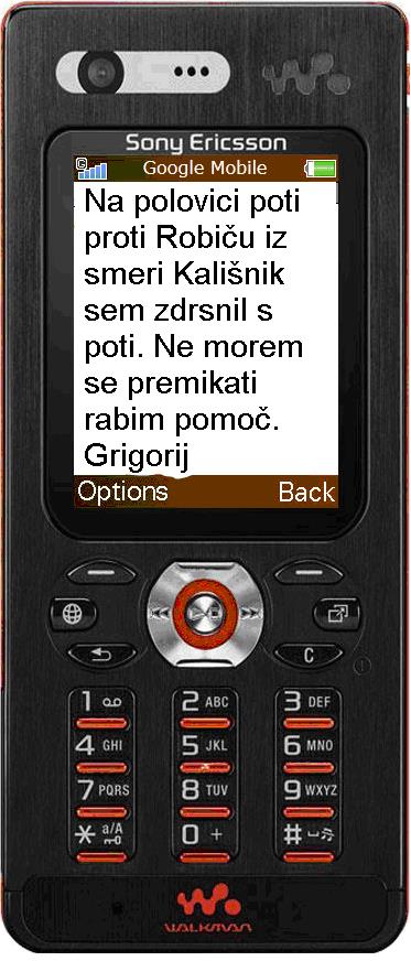 Tekstovni klic na številko 112 je izvedljiv z vsakim mobilnim telefonom